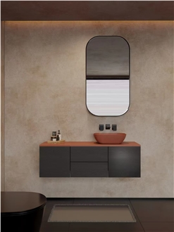 The Orange Terrazzo Mall Shines The Brightest Bathroom Sink