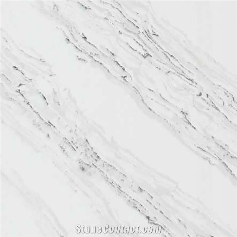 Water Splash Grey Wave Calacatta Artificial Stone Slabs