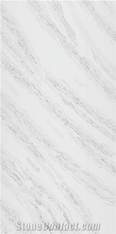 Water Splash Grey Wave Calacatta Artificial Stone Slabs