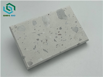 White Cloud Multifunctional Stone Terrazzo Slabs