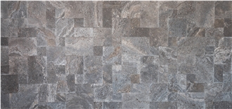 Silver Travertine Code #6 French Pattern