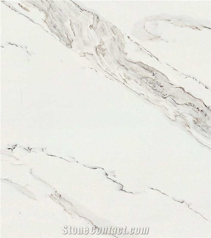 Calacatta Golden Grey Quartz Slabs FG610