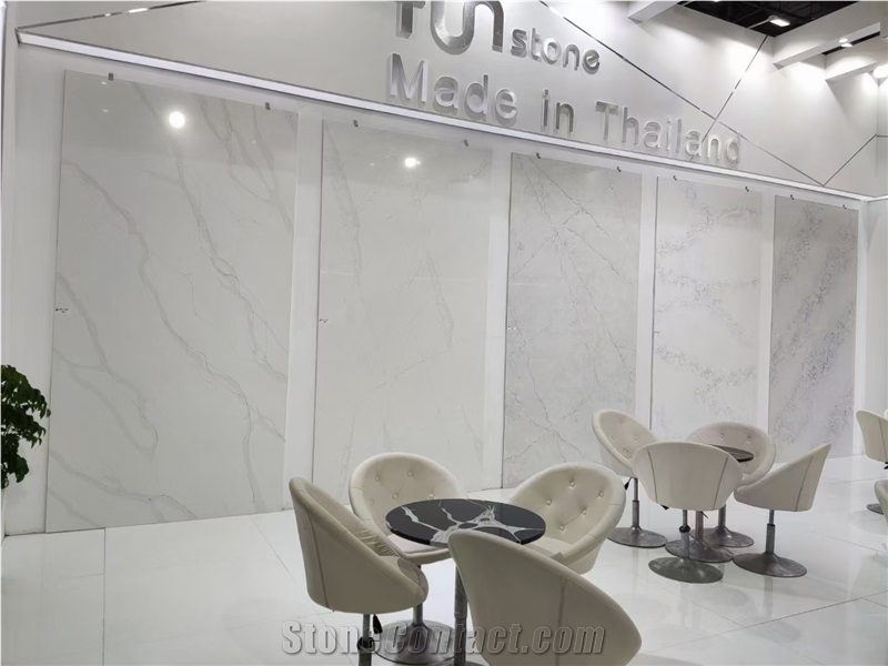 Calacatta Golden Grey Quartz Slabs FG610