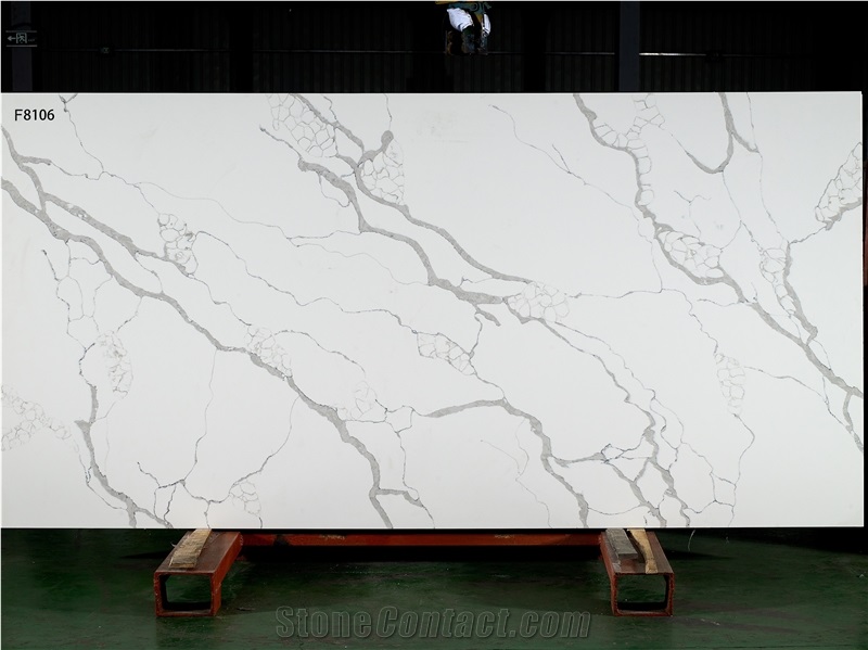 Calacatta Mica  Quartz Slabs F8106
