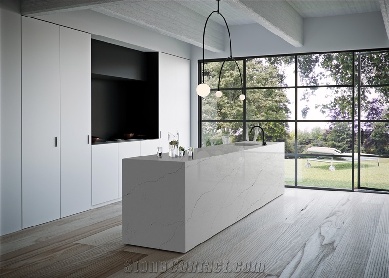 Calacatta Mica  Quartz Slabs F8106