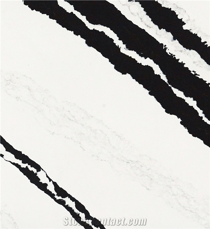 Panda White Quartz Slabs FA661
