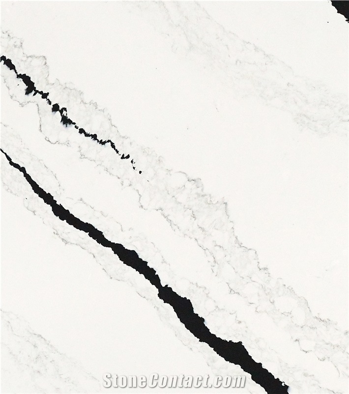 Panda White Quartz Slabs FA661
