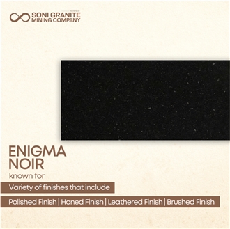 Black Granite Block - Enigma Noir Black Slabs