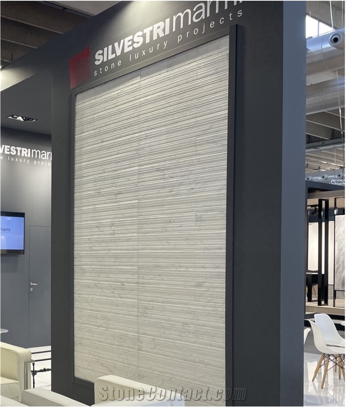 Bianco Carrara Marble Rigato Wall Tiles