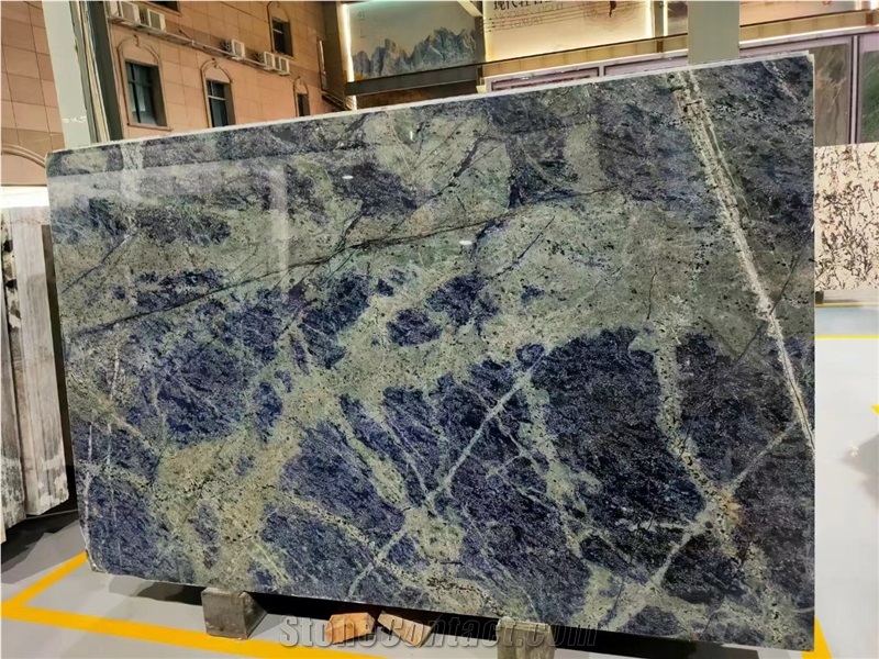 Bolivian Blue Sodalite Stone Slab For Wall Floor Tiles
