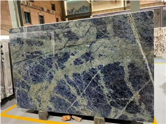 Bolivian Blue Sodalite Stone Slab For Wall Floor Tiles