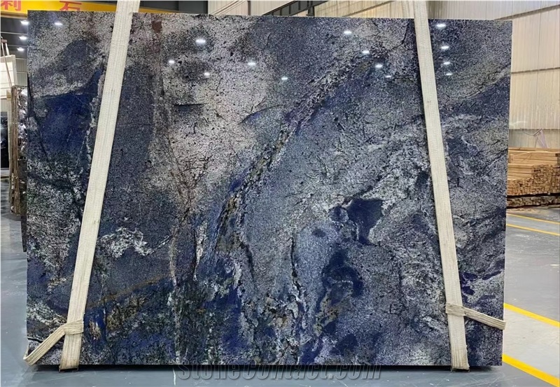 Bolivian Blue Sodalite Stone Slab For Wall Floor Tiles
