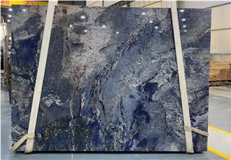 Bolivian Blue Sodalite Stone Slab For Wall Floor Tiles