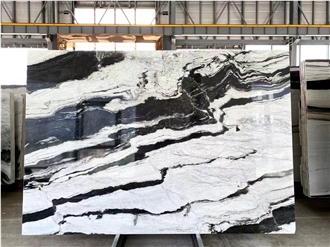Bookmatch Panda White Marble For Floor Wall Tiles