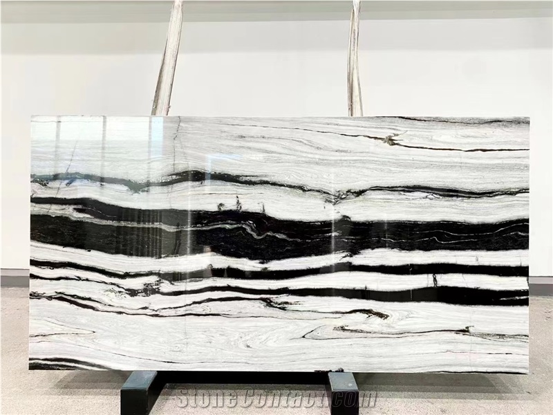 Bookmatch Panda White Marble For Floor Wall Tiles