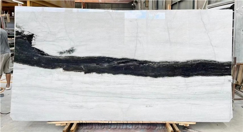 Bookmatch Panda White Marble For Floor Wall Tiles
