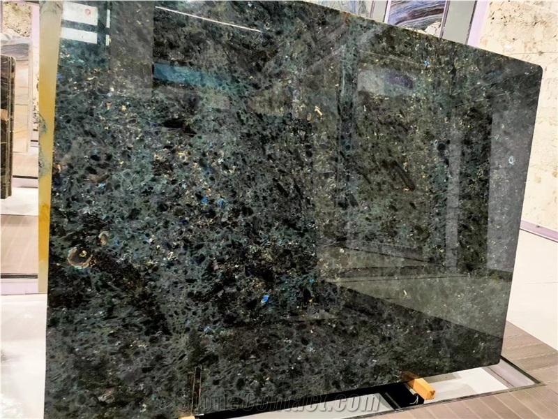 Luxury Blue Pearl Labrador Granite Slab For Wall Tiles