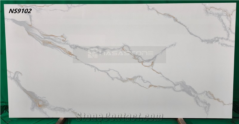 CALACATTA NS9102 BEAUTIFUL QUARTZ SLAB Quartz Tiles