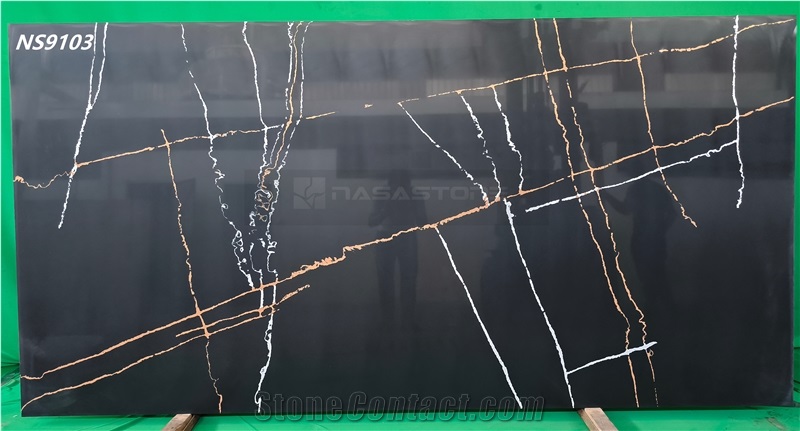 CALACATTA NS9103 BLACK Artificial Stone Slabs