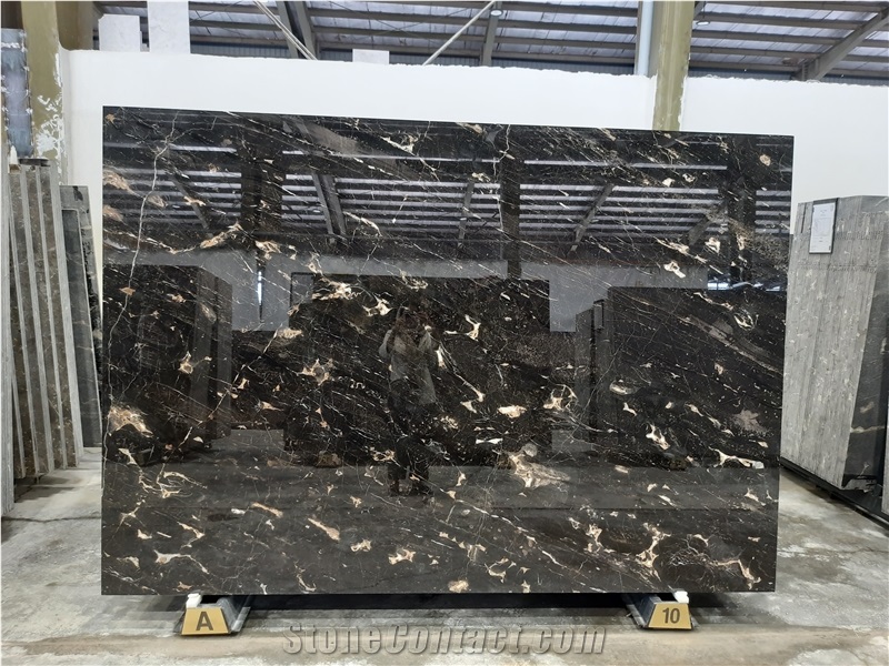 Plasma Black Marble Slabs