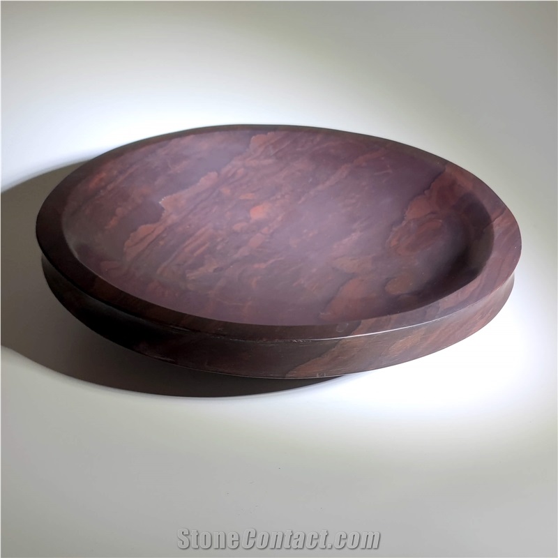 Welsh Heather Red Slate Bowl