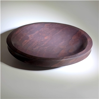 Welsh Heather Red Slate Bowl