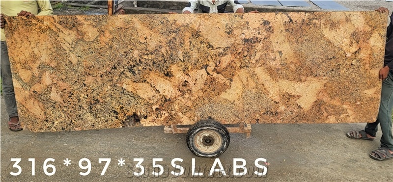 Alaska Gold Granite Long Slabs