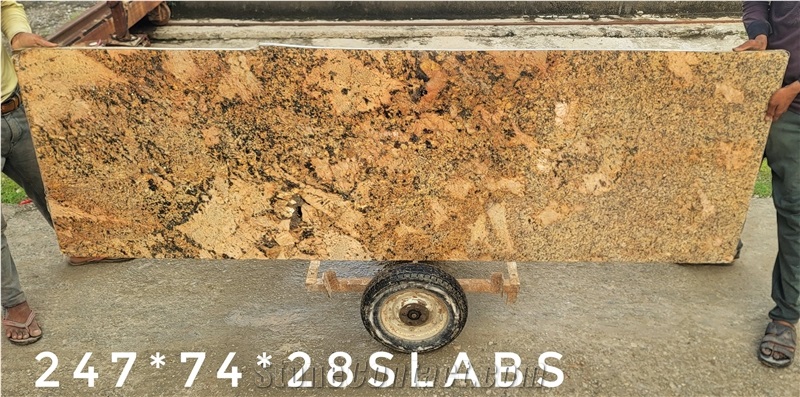 Alaska Gold Granite Long Slabs