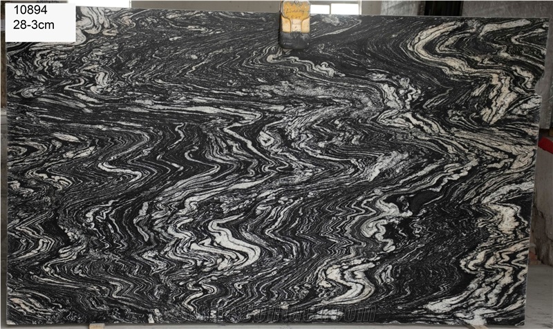 Sunset Black Granite Slabs Polished