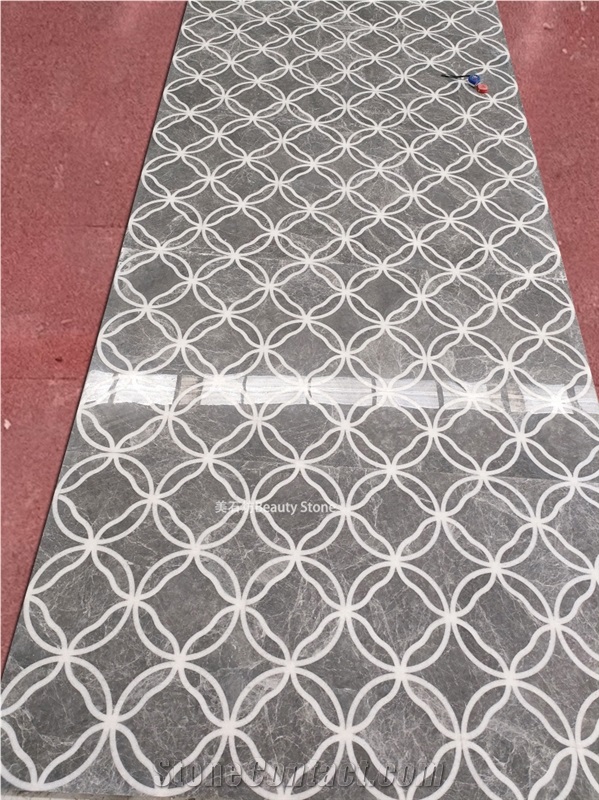 Carpet Panel Marble Waterjet Inlay Medallion