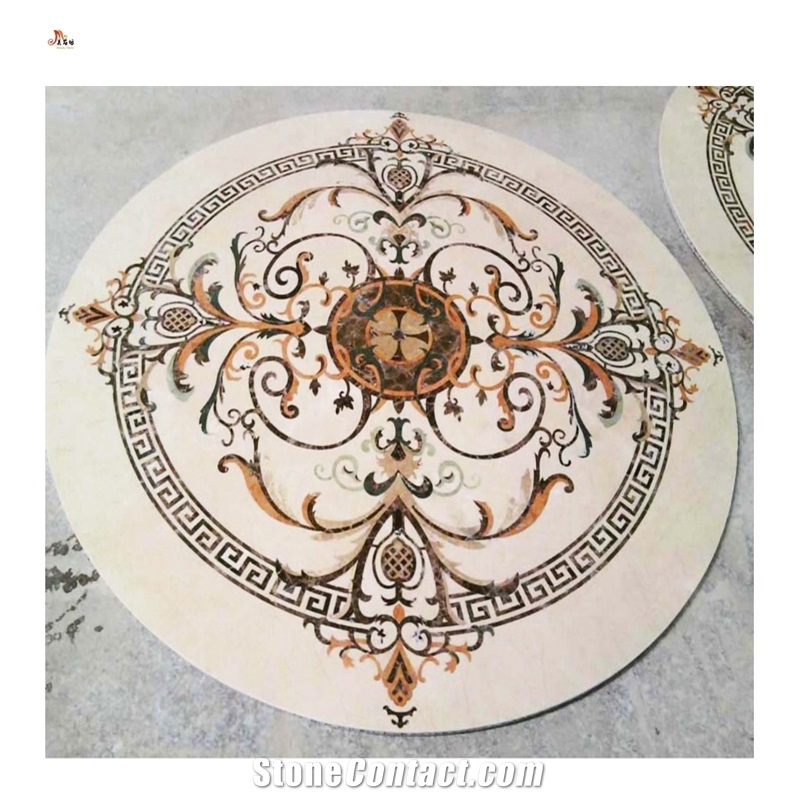 Classic Carpet Design Waterjet Medallions Inlay Pattern