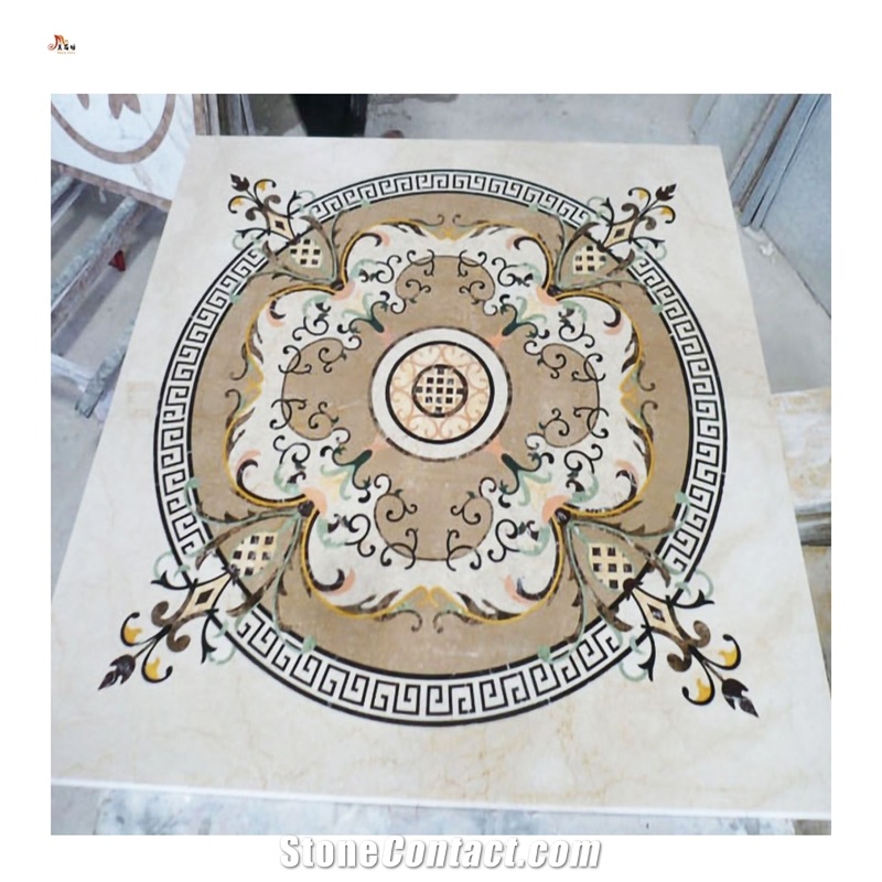 Classic Carpet Design Waterjet Medallions Inlay Pattern