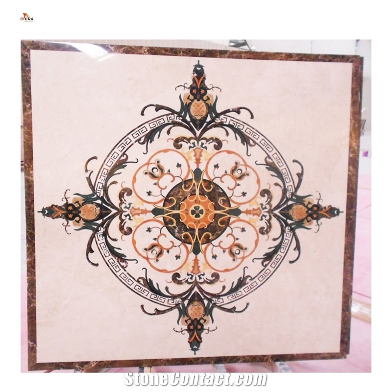 Classic Carpet Design Waterjet Medallions Inlay Pattern
