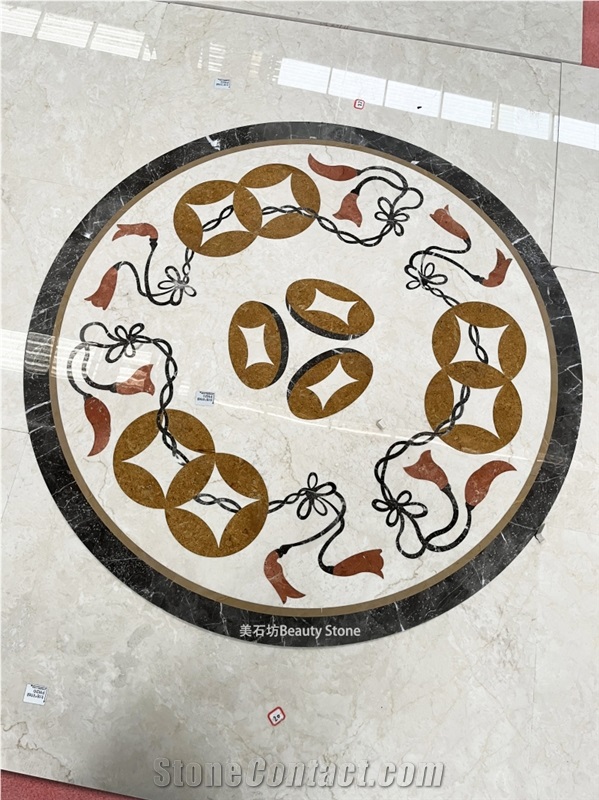 Copper Coin Design Waterjet Medallions Pattern