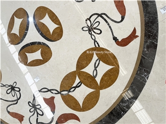 Copper Coin Design Waterjet Medallions Pattern