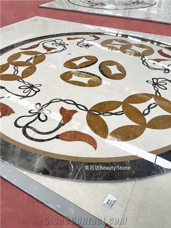 Copper Coin Design Waterjet Medallions Pattern