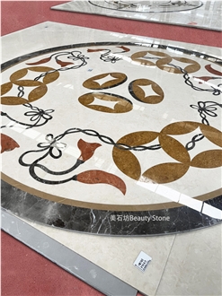 Copper Coin Design Waterjet Medallions Pattern