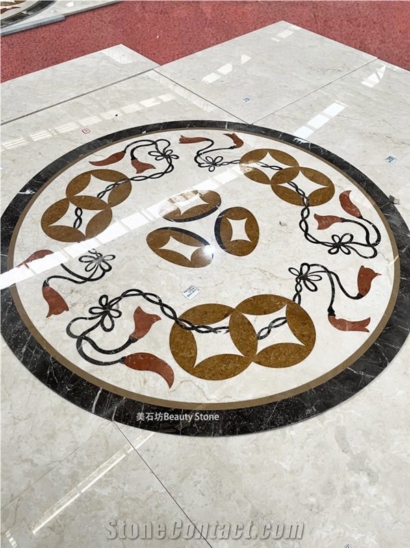 Copper Coin Design Waterjet Medallions Pattern