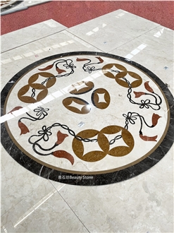 Copper Coin Design Waterjet Medallions Pattern