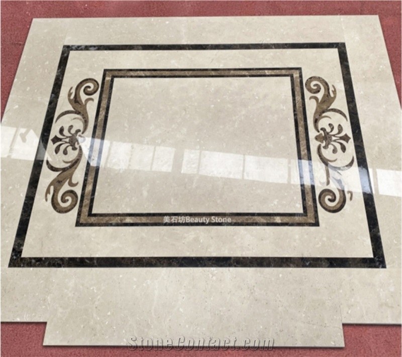 Elevator Cabin Floor Marble Waterjet Pattern Medallions