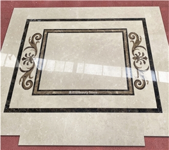 Elevator Cabin Floor Marble Waterjet Pattern Medallions