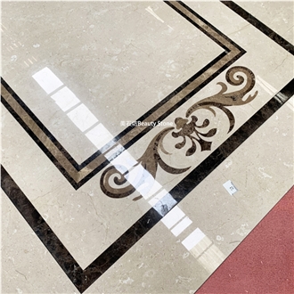 Elevator Cabin Floor Marble Waterjet Pattern Medallions