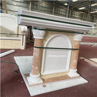 Exquisite Carvings Sculptured Fireplace For Mosque Church