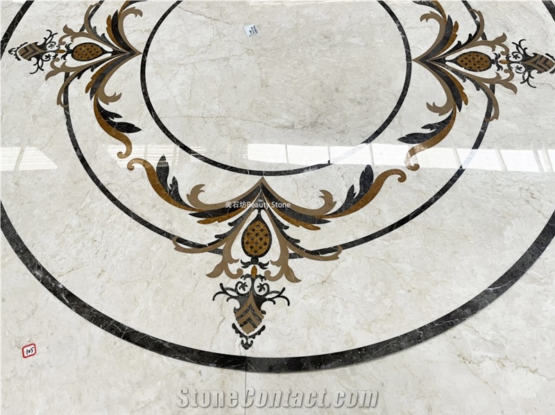 Floor Wall Pattern Marble Tiles Waterjet Medallions