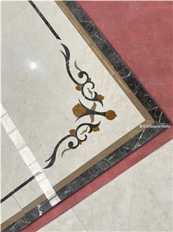 Floor Wall Pattern Marble Tiles Waterjet Medallions