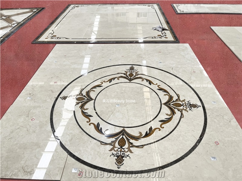 Floor Wall Pattern Marble Tiles Waterjet Medallions