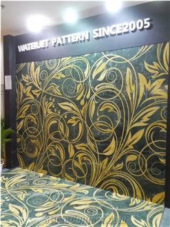 Flower Pattern Marble Waterjet Inlay Flooring Medallion