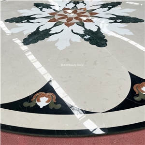Flower Small Pattern Waterjet Medallions Polished Marble