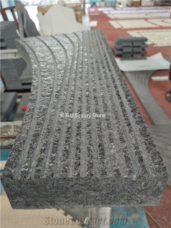 Grooved Grey Granite Kerbstone