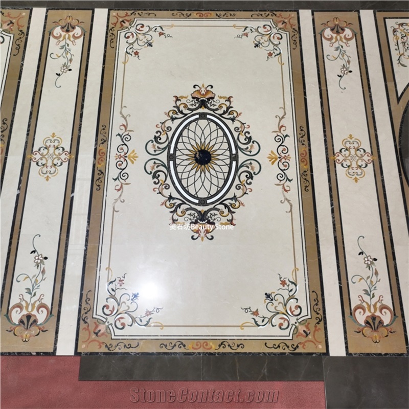 Inlay Flooring Waterjet Carpet Medallion